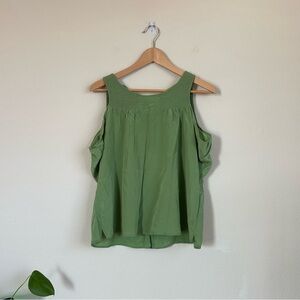 Anthropologie HD in Paris Green Silk Tank Top